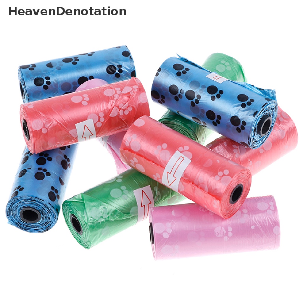 [HeavenDenotation] 10X Rolls Pet Dog Puppy Cat Poo Poop Waste Disposable Clean Pick Up Bags