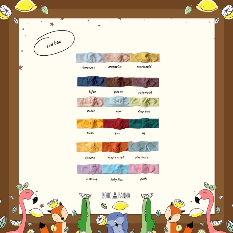 BOHOBABY / BOHOPANNA EVA BOW ribbon headband bando bandana pita kepala bayi boho baby boho panna