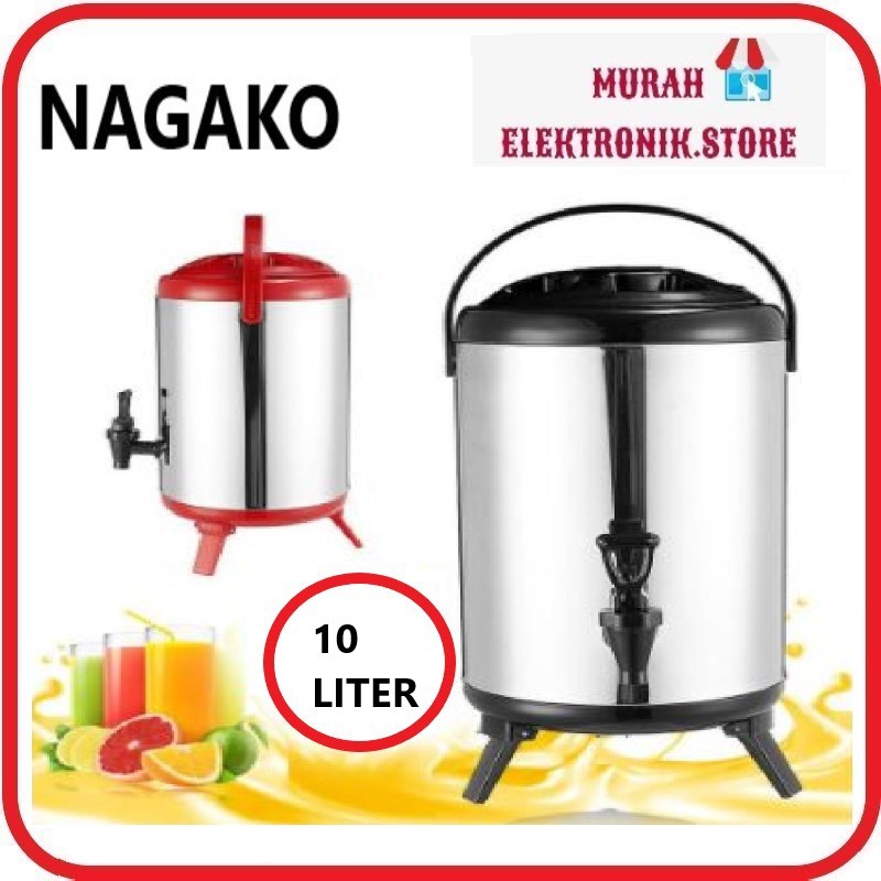 Termos Air/ Milk Tea Bucket Termos Dispenser 10 Liter stainless Bisa Air Panas/Dingin/Es