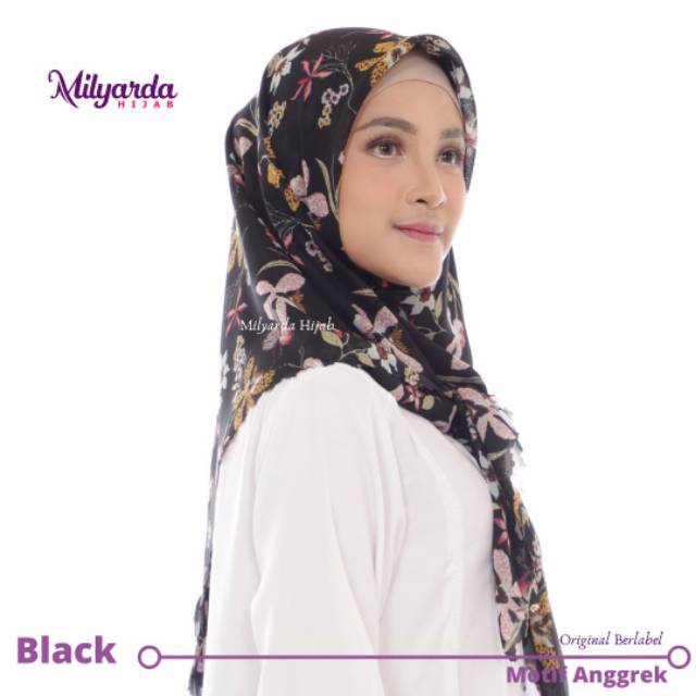 Motif anggrek viney jepang milyarda hijab