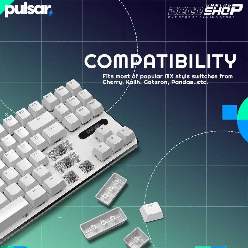 Pulsar Basic KR ANSI - ABS Doubleshot - Keycaps (104 Set US KR)