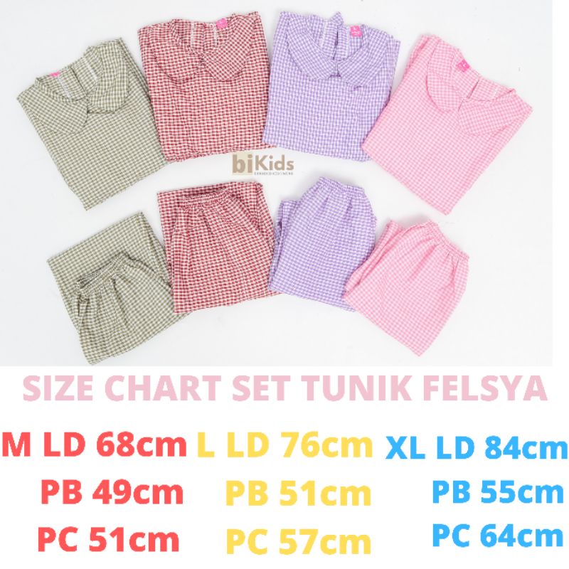 bi.kids ~ setelan tunik anak perempuan/set tunik anak lengan panjang ecer pilih warna dan ukuran