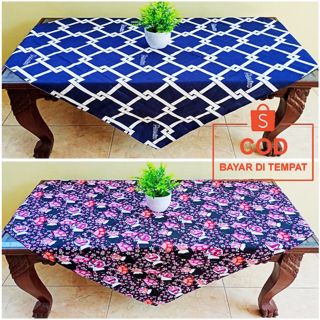 ✅COD Taplak Alas Meja Kain Persegi 100x100cm Motif Perlengkapan Dekorasi Home Decor Ruang Tamu Dapur Ruangan Rumah Minimalis Aesthetic Mewah