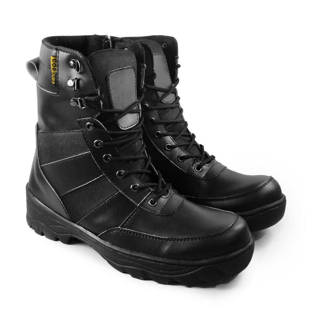 sepatu safety boots pria DLT ninja bikers ujung besi boot kerja proyek but PDL