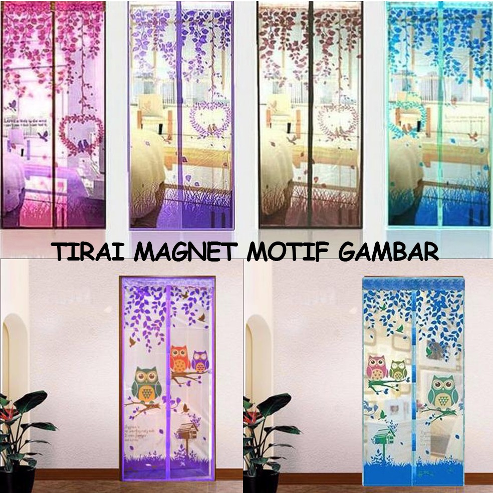 Tirai Magnet Motif Gambar - Tirai Anti Nyamuk / Mosquito Net