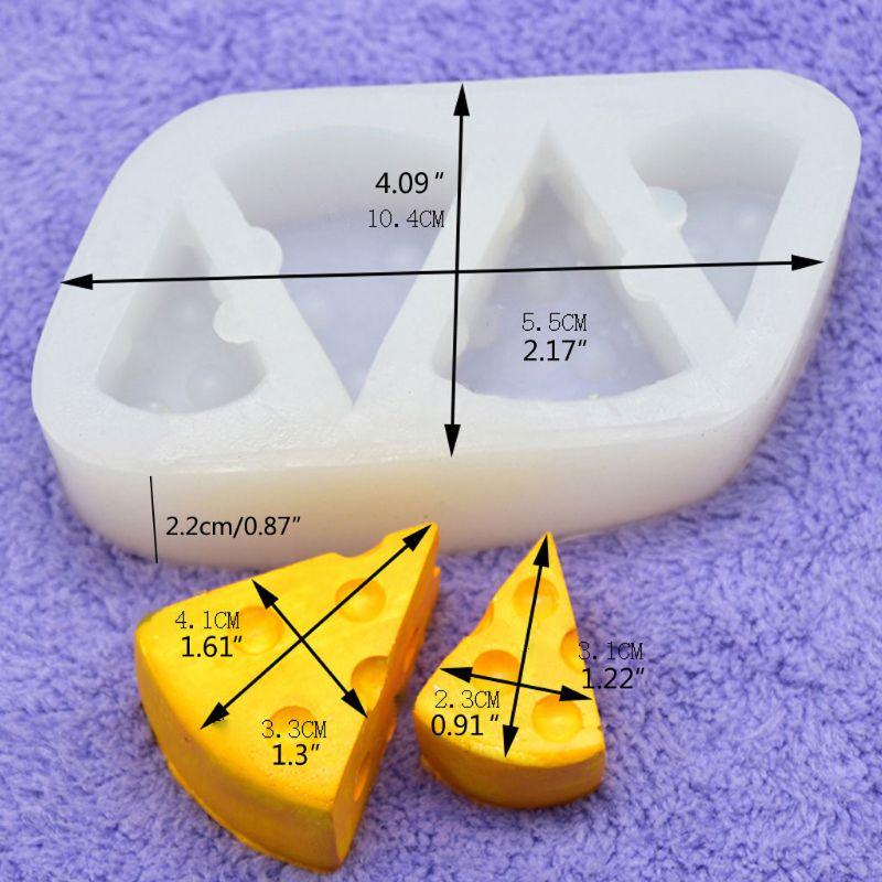 Siy Cetakan Resin Epoksi Bentuk Keju Bahan Silikon Untuk Membuat Perhiasan