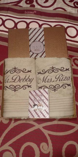 Handuk Couple Terry Palmer Concept 50x100 Seserahan Sangjit Kado Nikah Towel Hantaran
