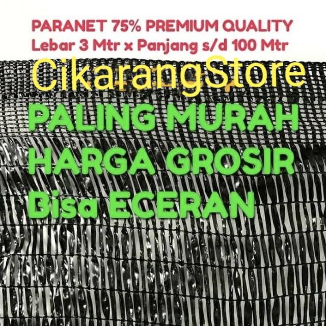 ECERAN Jaring PARANET 75 persen Penahan Panas Lebar 3Meter