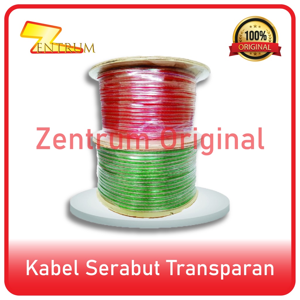 Kabel Listrik Transparan  2 x 30 SERABUT (15 Yard) BAHAN SUPER