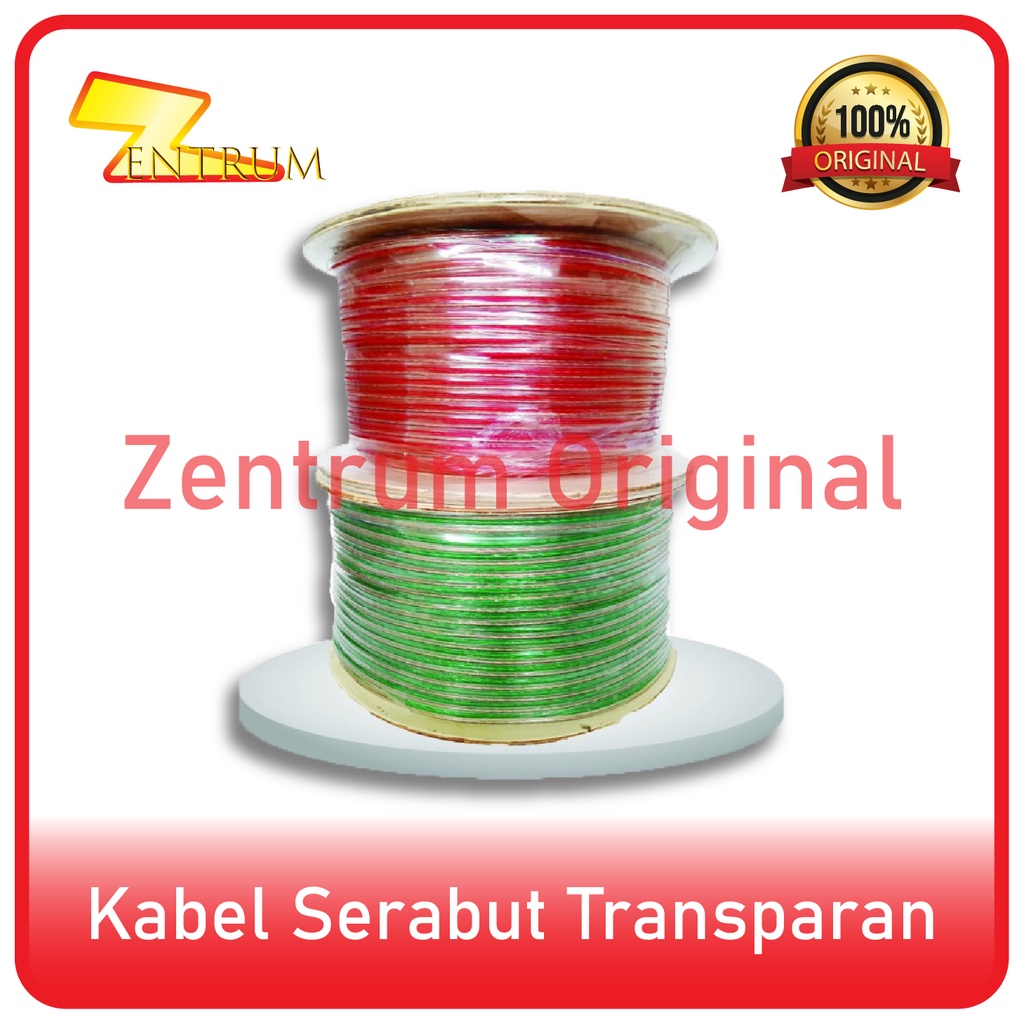 Kabel Listrik Transparant 2 x 80 SERABUT (15 Yard) BAHAN SUPER