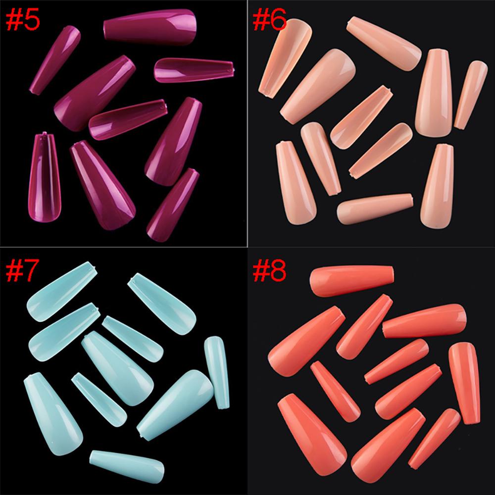 AUGUSTINA Agustina Alat Nail Art 100Pcs Candy Color Manicure Full Cover Kuku Palsu Extension