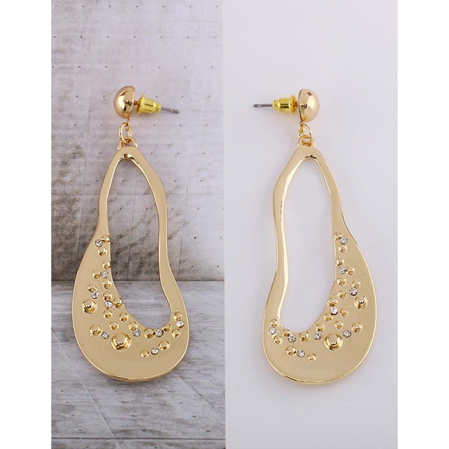 LRC Anting Tusuk Fashion Gold Alloy Earrings F69828