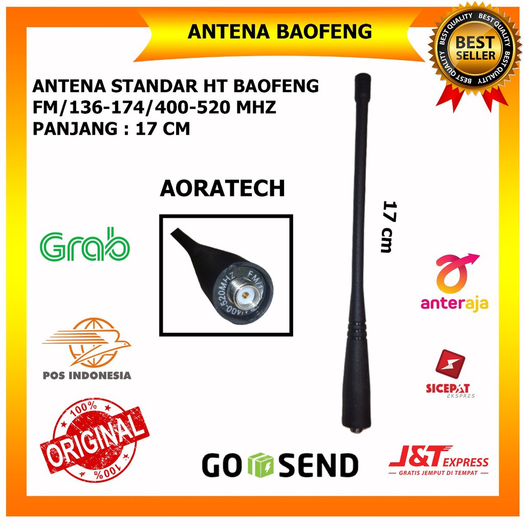 Antenna Standar Original Baofeng UV5R UV6R UV82 UV9R UVB2+ A58 888s