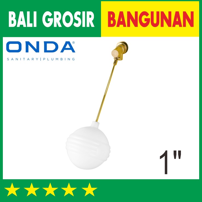 1" FLOATING VALVE PELAMPUNG TOWER TANDON AIR BRASS KUNINGAN ONDA