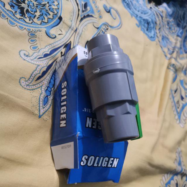 Stop Kran 3/4 Inch Soligen Pvc Bagus - Stop Kran Plastik - Ballvalve Pvc Murah - Ballvalve Soligen
