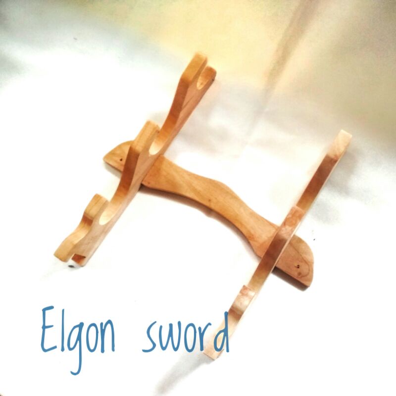 Dudukan pedang golok katana samurai 3 tahap natural
