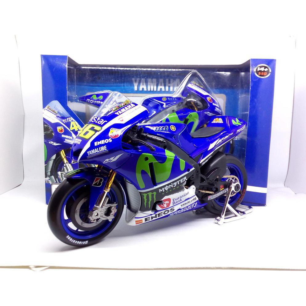 New Maisto 1:10 Diecast  Motor Motogp Yamaha Movistar Valentino Rossi Replika Motogp Murah