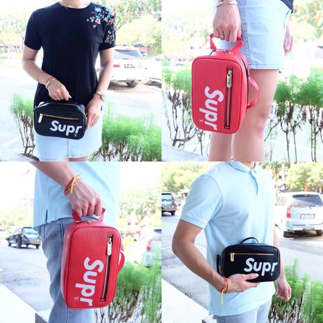 LV x Supreme Pouch Bag
