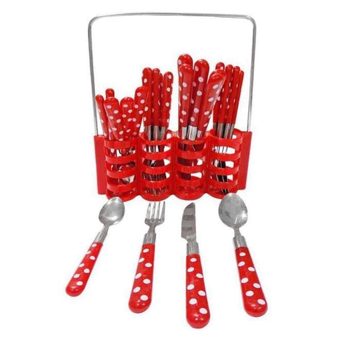 

Dijual Sendok Set Polkadot Isi 24 pcs / sendok polkadot Diskon