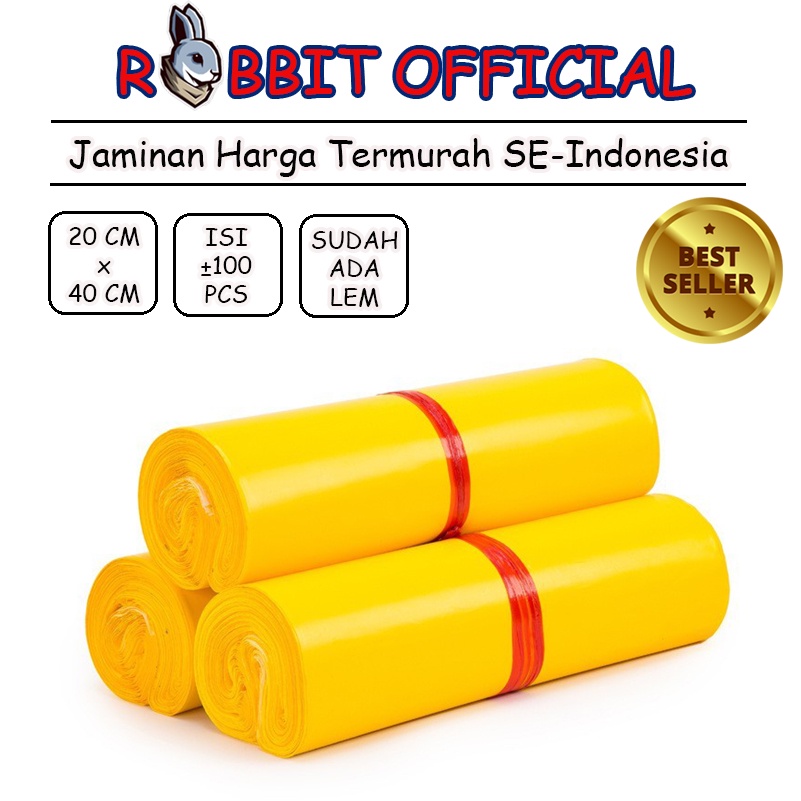 

PLASTIK POLYMAILER KUNING / YELLOW - [20x40] 100 PCS Polymailer Kuning Premium Glossy