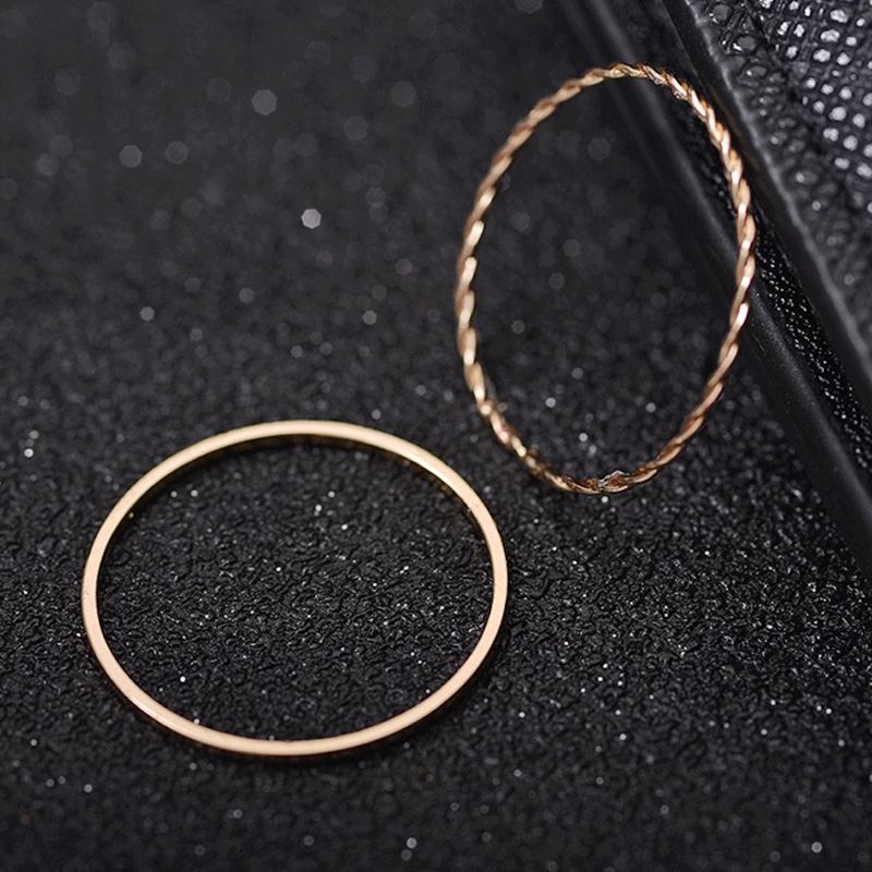 COD❤Cincin Mini Korea Wanita simple elegant fashion cocok untuk pesta formal dan hadiah Tri