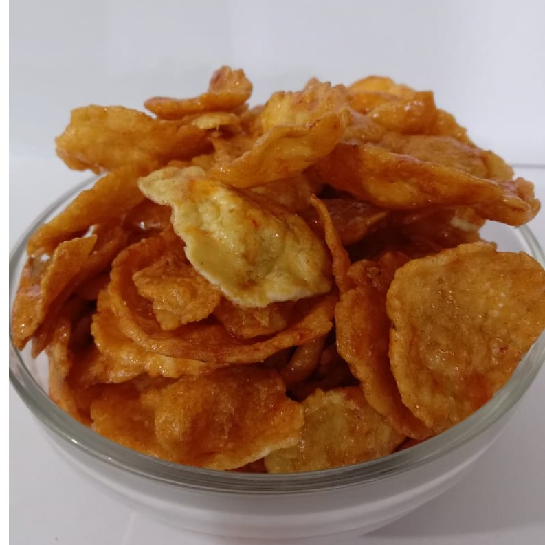 

500GRAM Emping pedas kecil renyak