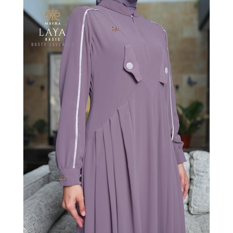 MAYRA BASIC DRESS GAMIS LAYA | LINING BABYDOLL ARMANY | RISLETING DEPAN BELAKANG-7