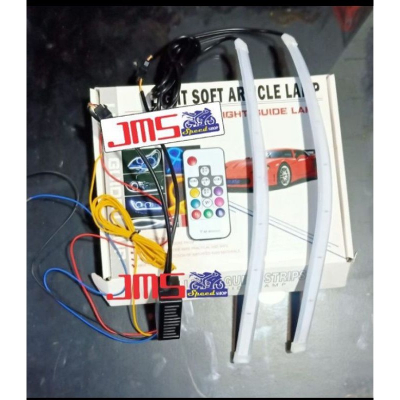 lampu alis drl led plus remot slim mio beat vario scoopy aerox nmax pcx ninja 250 r15 r25 warna warni set