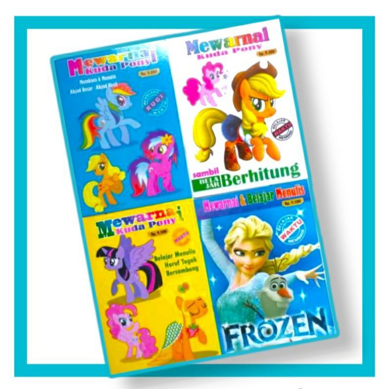 Buku Mewarnai Seri Little Pony & Frozen