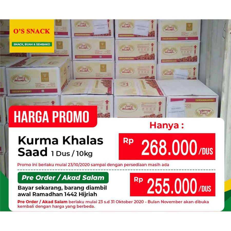 

PROMO KURMA KHALAS SAAD