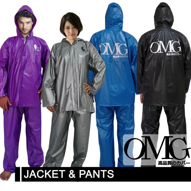 >>>>>] Jas hujan pvc OMG jaket celana