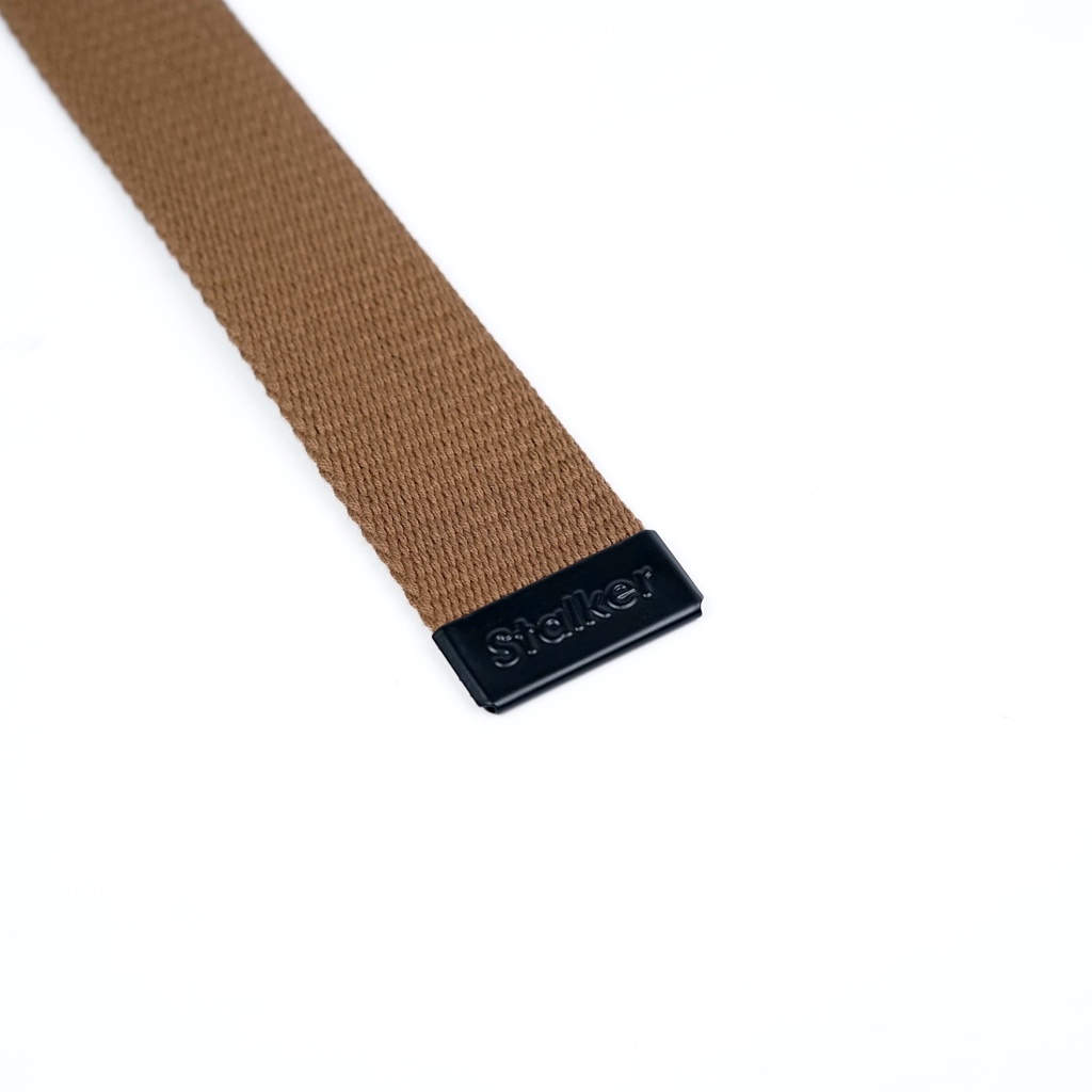 Stalker Webbing Belt / Sabuk - Embose Brown Cream