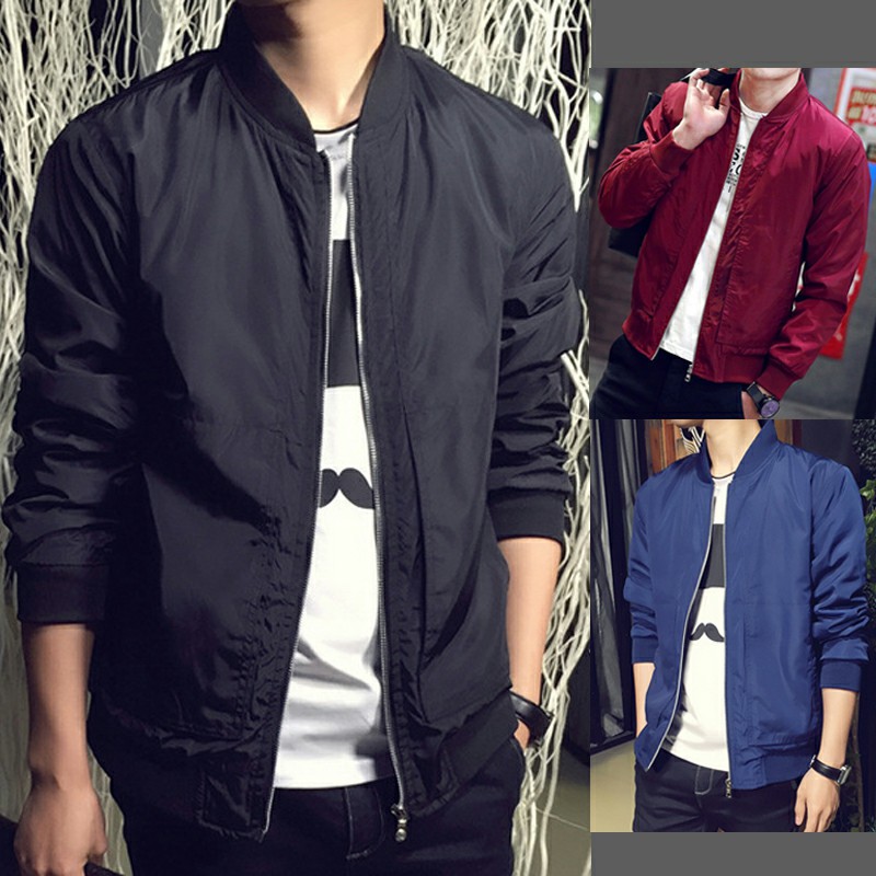ulzzang Men's Waterproof Bomber Air Army Military Coat Baseball Spring Winter Jacket