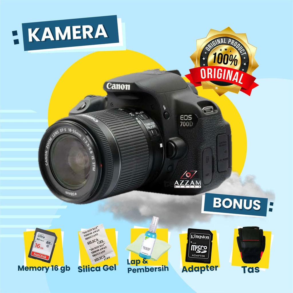 CANON EOS 700D KIT STM Second TOUCHSCREEN TERMURAH DAN TERLARIS Siap Pakai