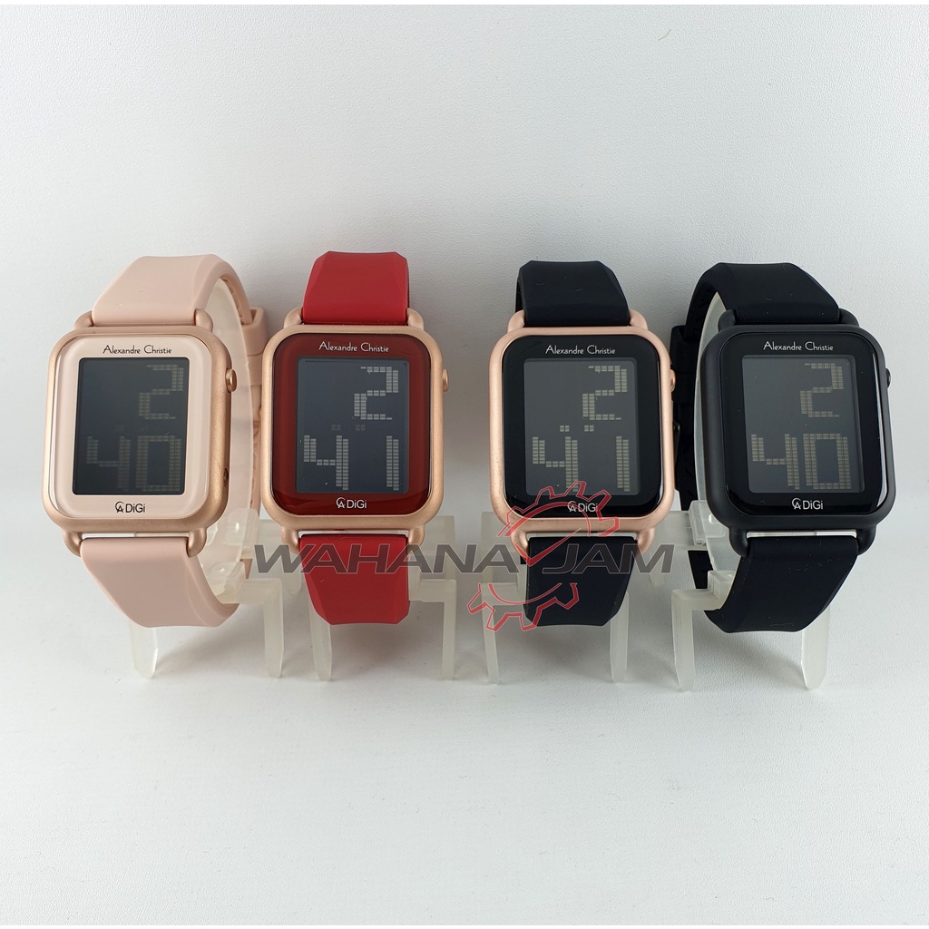 Alexandre Christie AC 9332 LH Jam Tangan Wanita Digital Alexander AC9332 Karet Rubber Not Smartwatch