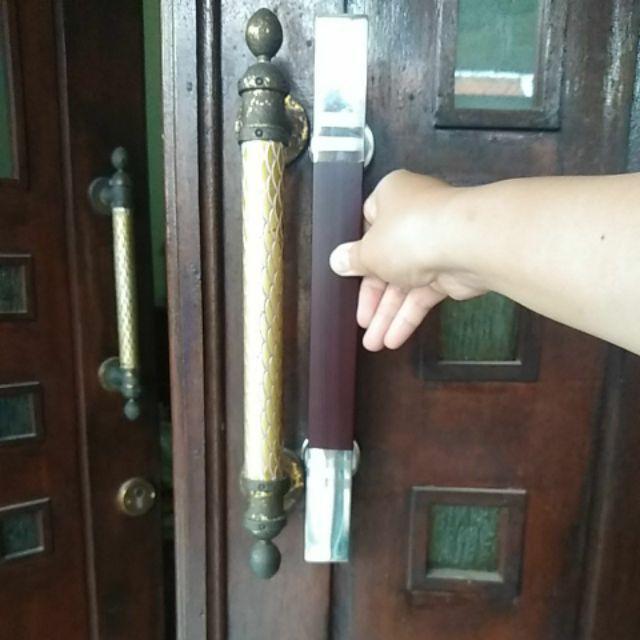 Handle Pintu Rumah 33 Cm Tarikan Pintu Mahoni Gagang Pintu Maron Kunci Pintu Kotak Dof Kombinasi Gp