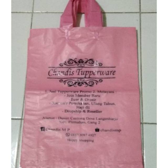 Sablon plastik  olshop  plastik  tali sablon kantong 