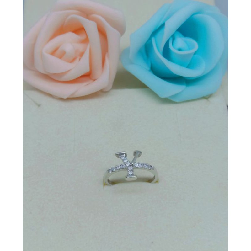 cincin huruf"Y" emas Putih kadar 750/18k 2.39gr