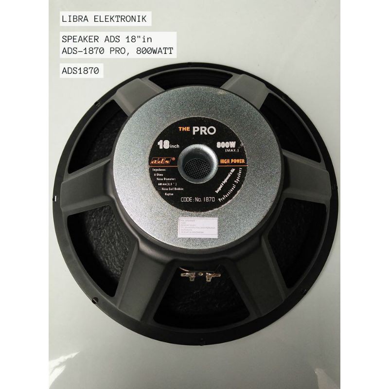 Speaker ADS 18 Inch 1870 Pro
