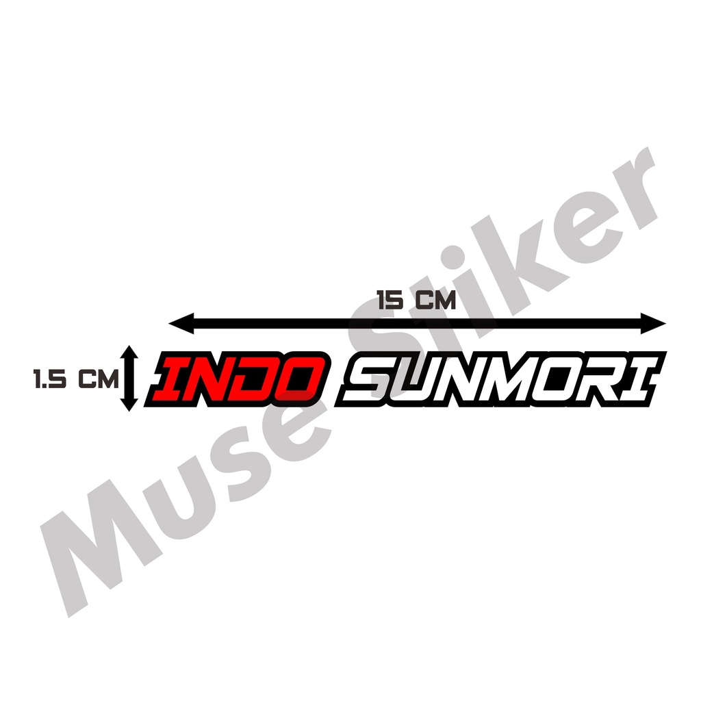 stiker cutting INDO SUNMORI logo motor hellm mobil terbaru viral keren hologram murah