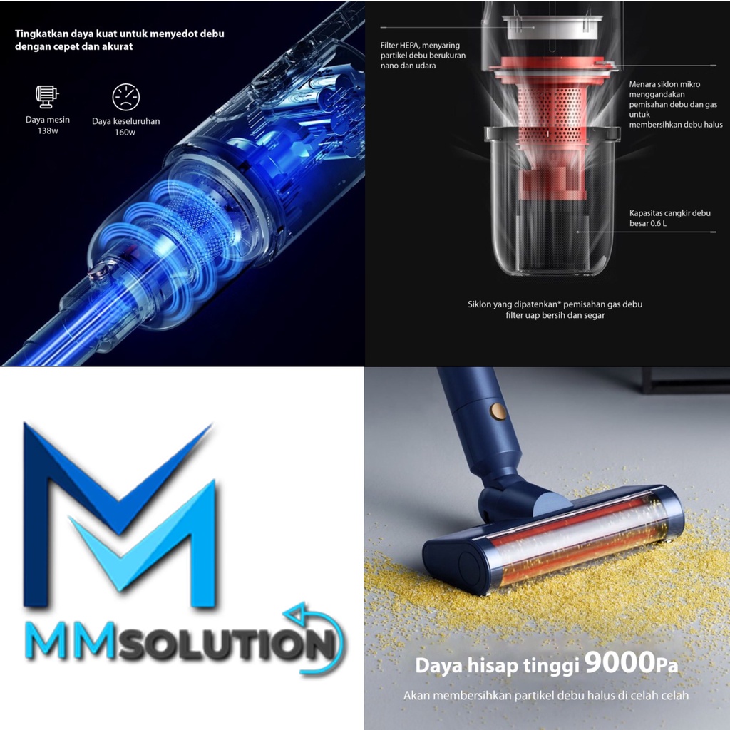 Deerma VC811 Cordless Vacuum Cleaner Portable Handheld Penyedot Debu