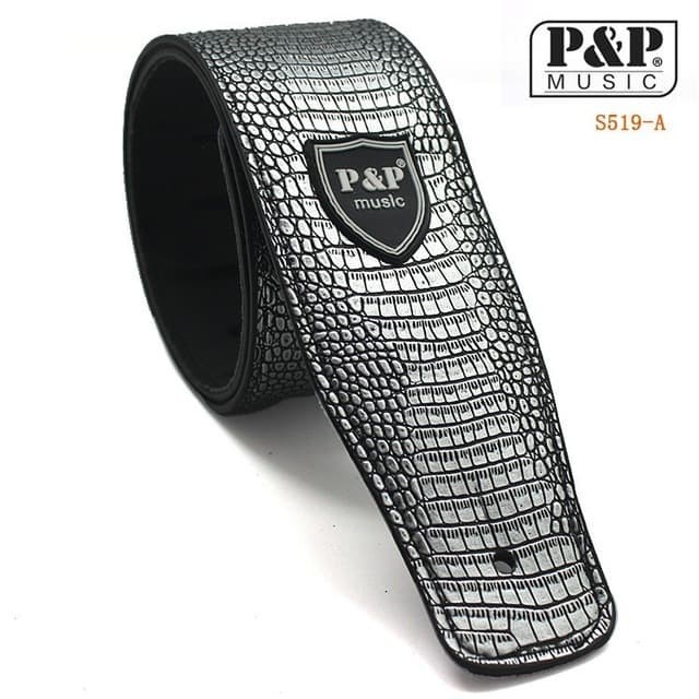 P&amp;P Music Strap Gitar Motif Kulit Ular PU Leather