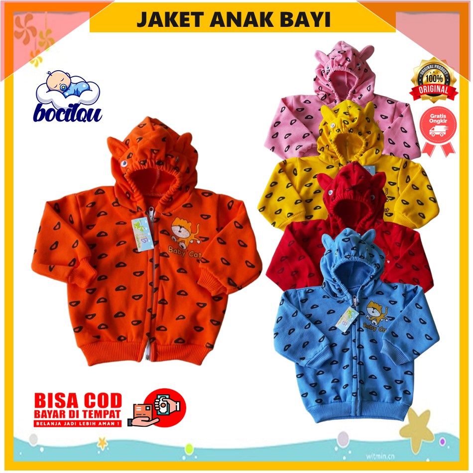 Jaket Anak Bayi Laki-Laki/Perempuan  Halus Lembut Jaket Motif Lucu Karakter Jaket Anak Bayi Murah-4