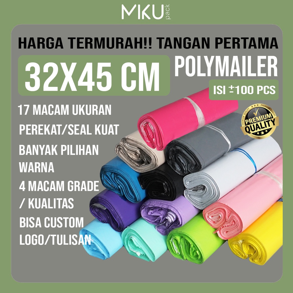 MIKUPACK 32x45CM AMPLOP POLYMAILER KANTONG PLASTIK POLYBAG AMPLOP PACKING