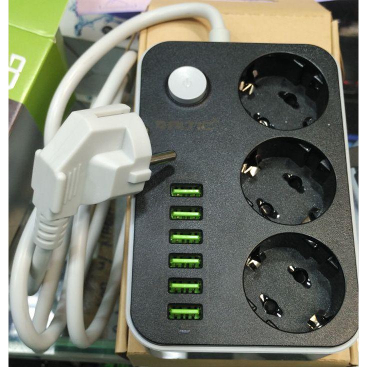 charger carger altic dlase3631power 3 soket 6 usb original