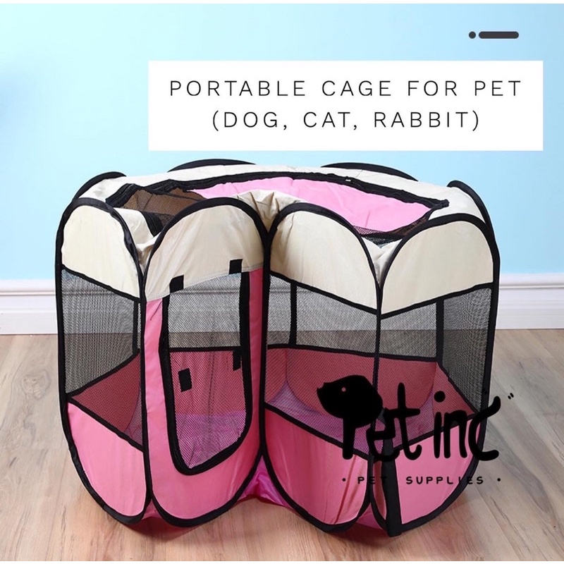 Portable cage for pet (dog, cat, rabbit)