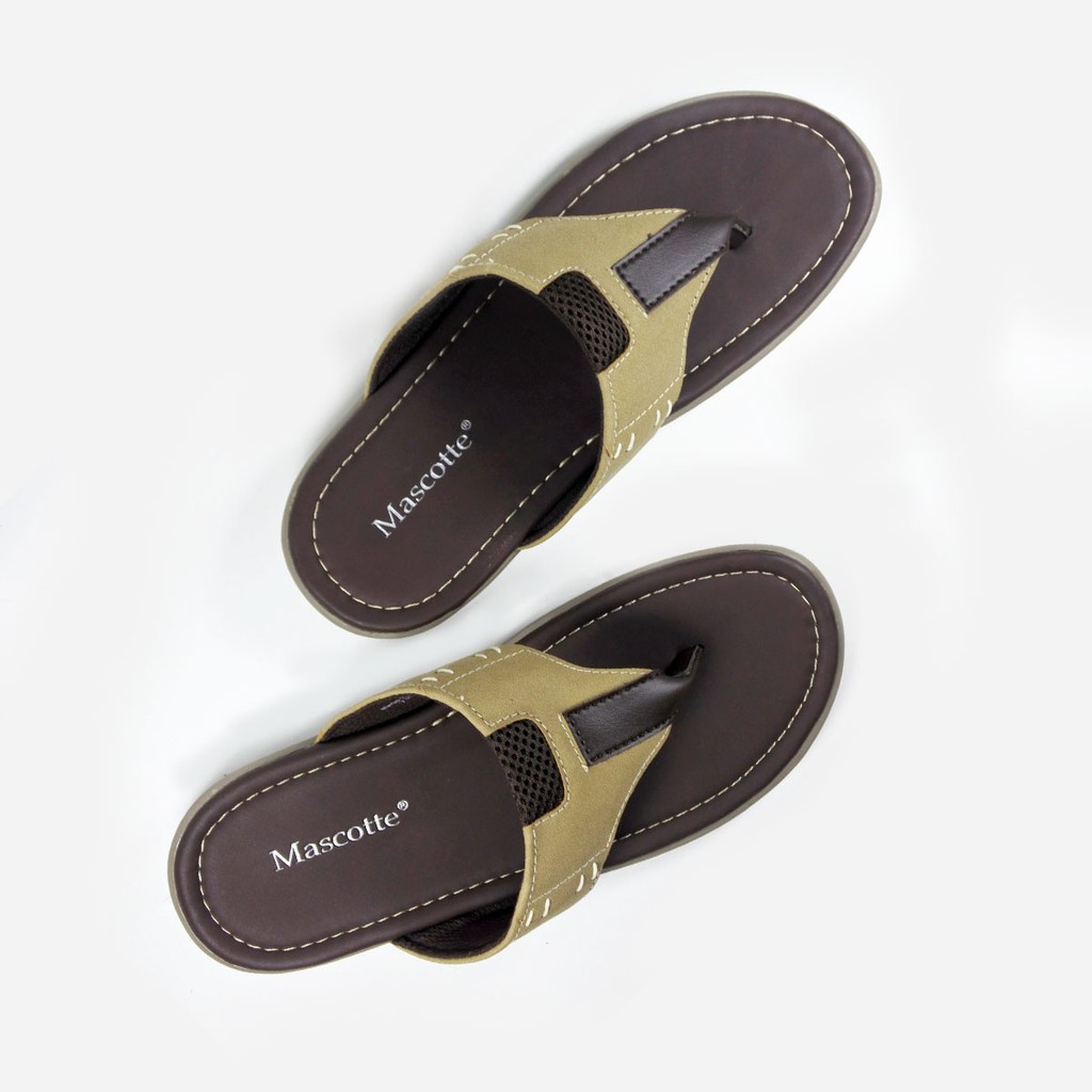 Mascotte LEVEN Sandal Pria 725.003-005 [Cream, Coklat dan Camel] / Ramayana Jatinegara