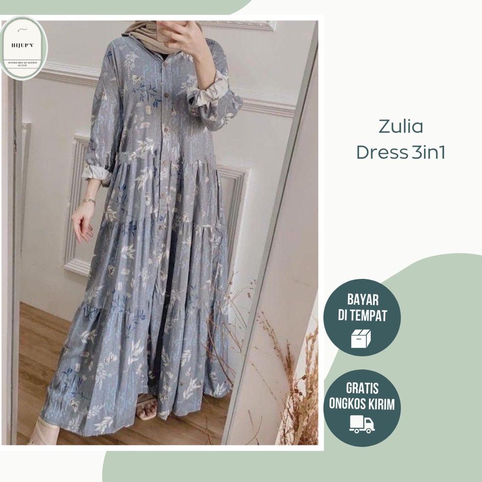 ABERIA DRESS FULL KANCING BUSUI - GAMIS RAYON JUMBO MOTIF ABERIA BUSUI - ZULIA MAXI DRESS - ABERIA D