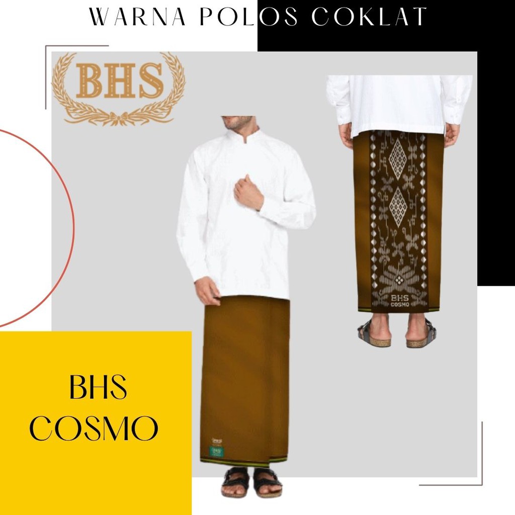 Sarung BHS Cosmo Warna Polos Coklat