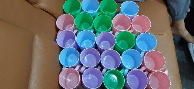 Gelas Gagang Tikar Warna Gelas Plastik 1 Lusin Cangkir Plastik Warna